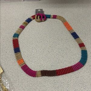 Fabulous Neclace and Earing set Vibrant Multicolor Beaded Necklace